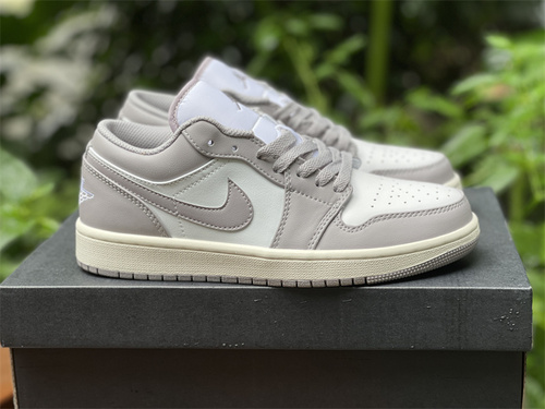 Original version_ Air Jordan 1 Low Vintage Grey_ white gray low_ the goods number 553558 053_ full code shipment 36--46-7259db98